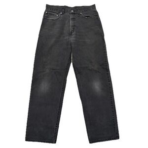 Vintags Levis 550 Jeans Mens 34x32 Black Denim Faded Straight Leg Relaxed